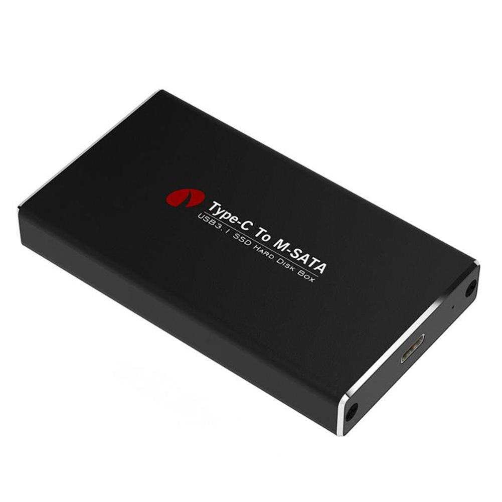 Type C to mSATA SSD Mobile Case Box USB3.1 Ultra-fast and Large Capacity Data Transfer Solid State Drive External Enclosure