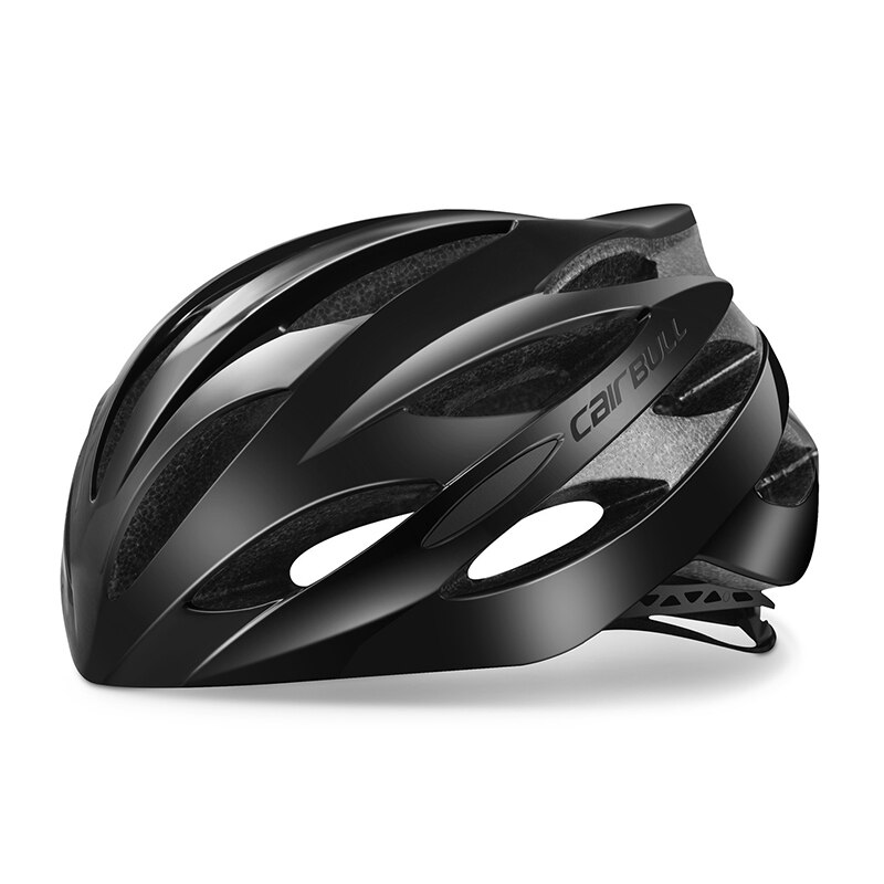 Cascos de bicicleta Cairbull para hombres y mujeres casco de bicicleta ligero MTB bicicleta de carretera de montaña totalmente moldeado protector de cascos de ciclismo: Negro / M