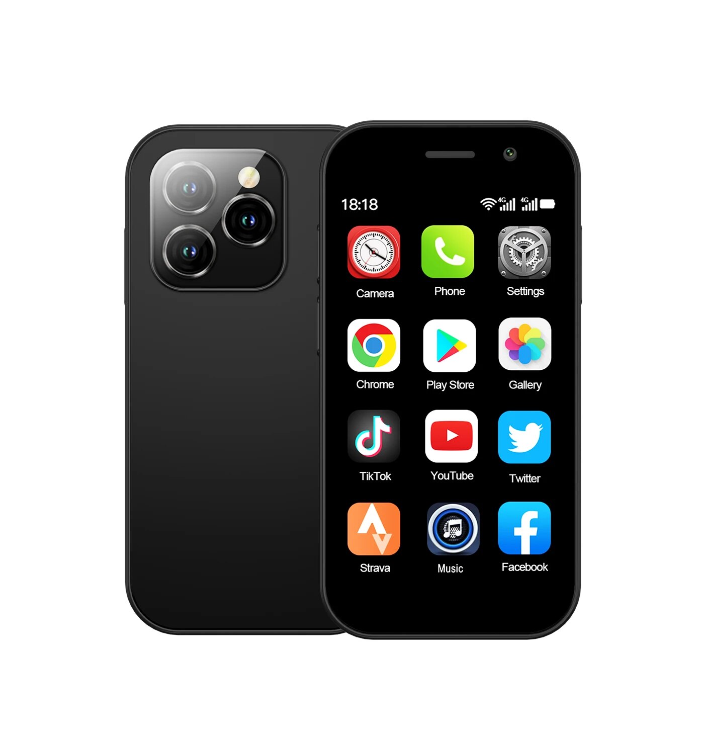 SERVO KING8000 Mini smartphone di rete cellulare 4G Android 10.0 2 GB + 16 GB Display da 3 "Camera da 5 MP Doppia SIM con Play Store WhatsAPP: Black