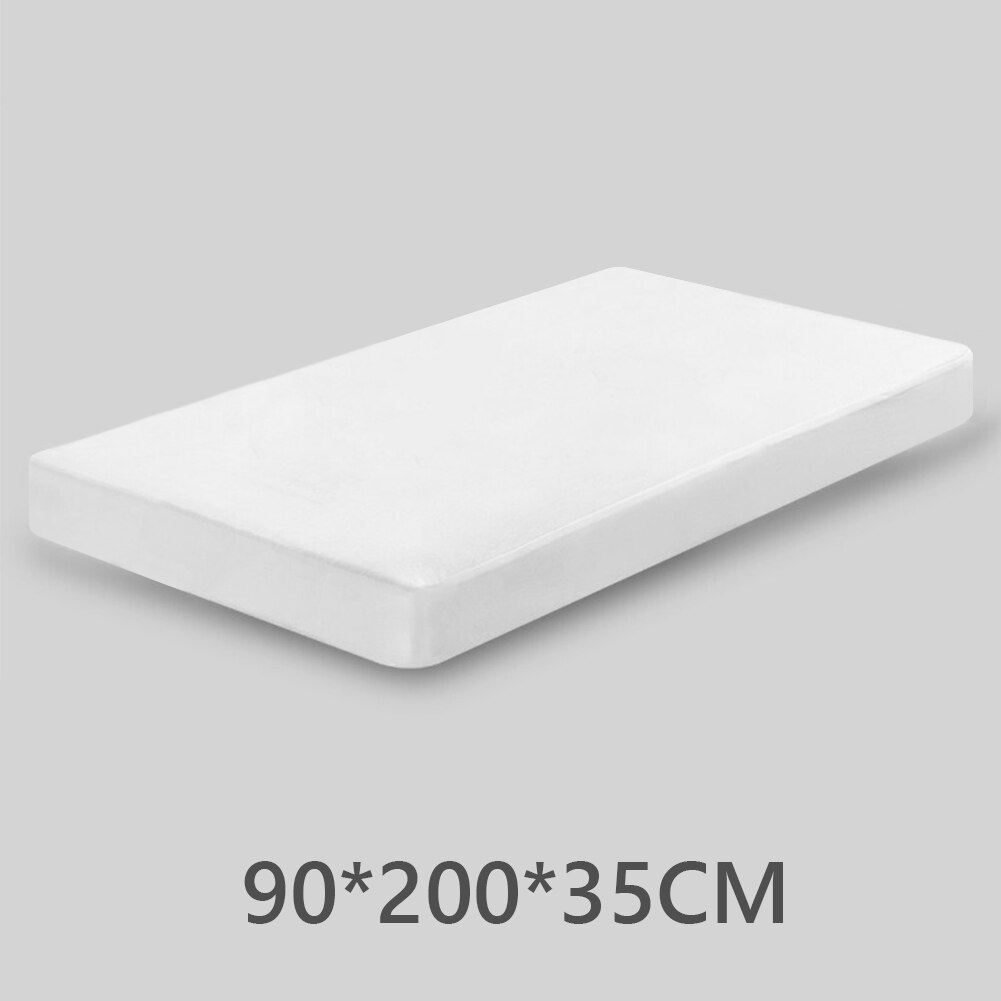 Blødt vandtæt sengetøj monteret madras pad beskytter cover ark topper med bånd seng enkelt dobbelt king size pad coverd: 90 x 200 x 35cm