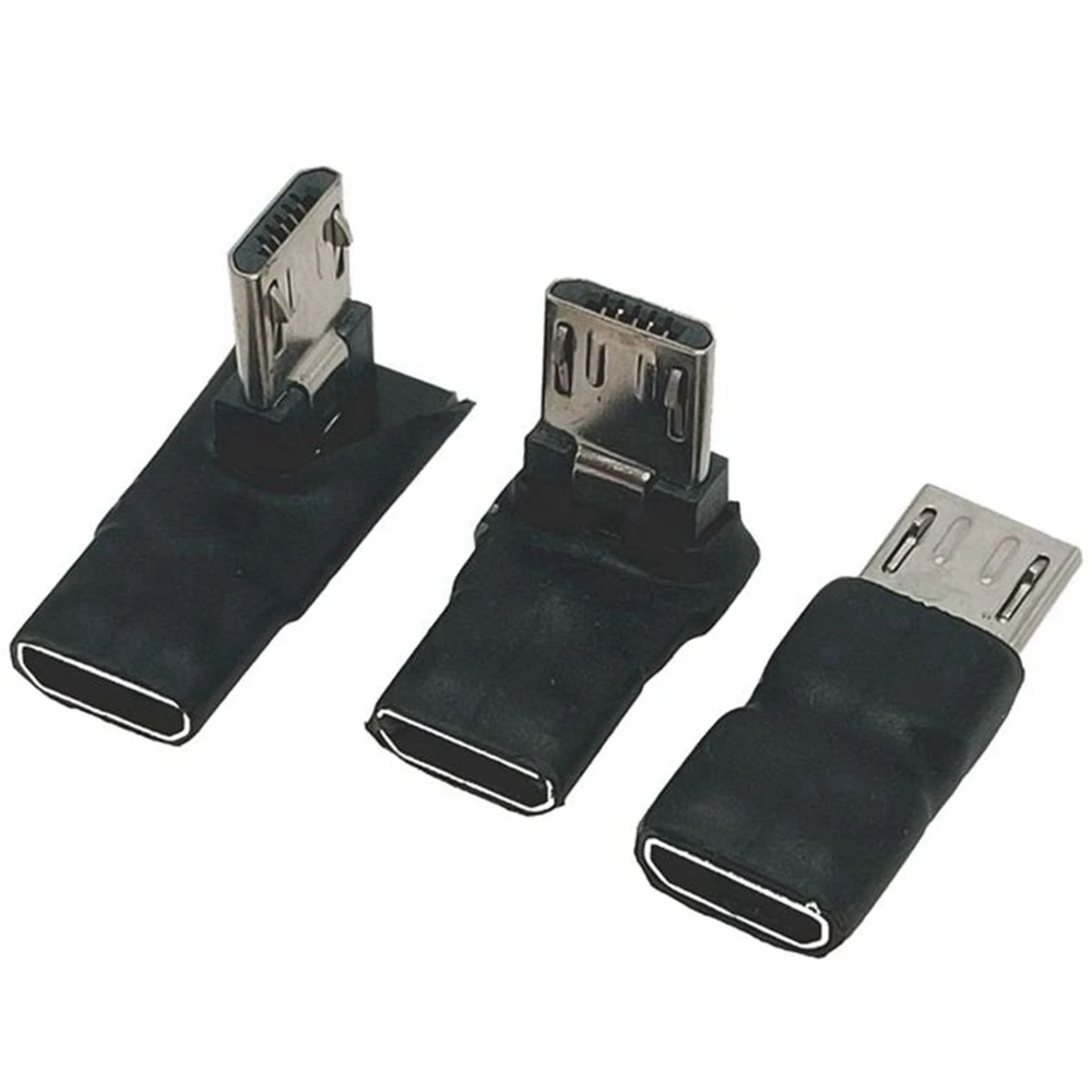 90 Degree USB Left Right Up Angled Micro 5pin Female to Micro USB Male Data Adapter to Mini Plug Plug Micro USB