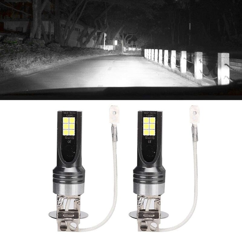 12-24V 36W Automobile Led Fog Light, Led Motorcycle Headlight, Headlight Bulb, 3030 12 LED Driving Light H3