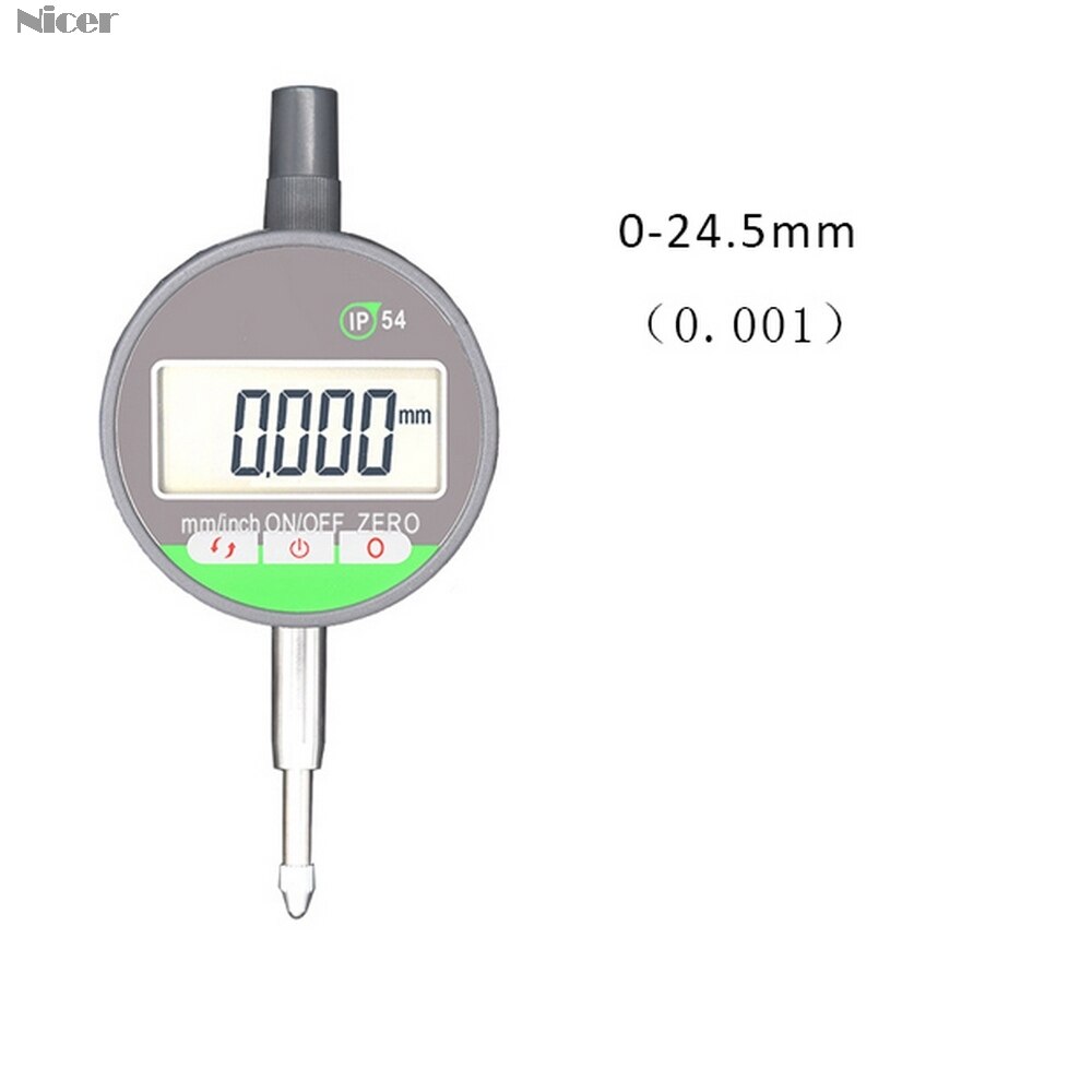 0.001mm Electronic Micrometer 0.00005" Digital Micrometer Metric/Inch Range 0-12.7mm 0-25.4mm Dial Indicator Gauge IP54: 0.001 Dust Cap 24.5