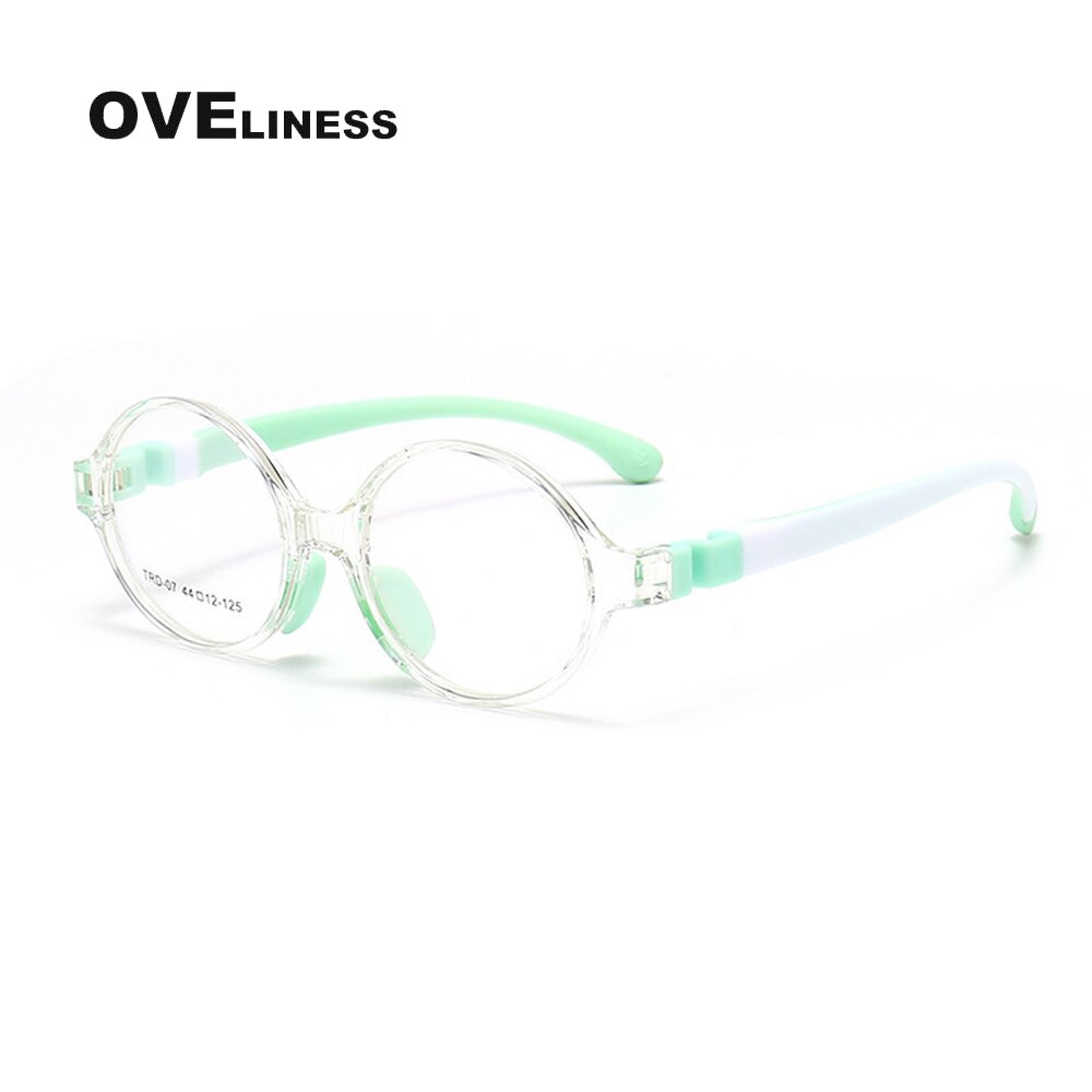 Optical Children Glasses Frame boy girl TR90 Silicone Flexible Protective Myopia Prescription Kids Glasses Eyeglasses eyewear: clear