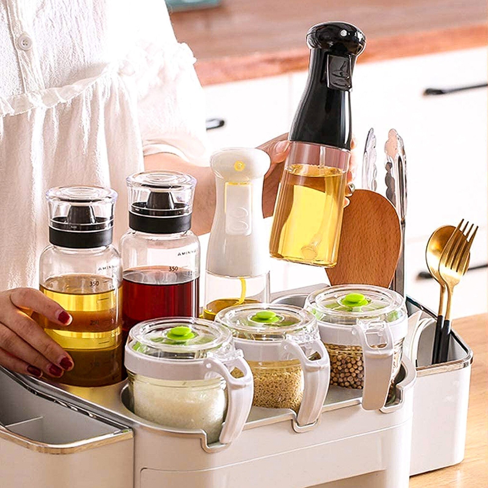 210ml Oil Spray Bottle Kitchen Cooking Baking Vinegar Mist Sprayer Barbecue Spray Bottle Cooking BBQ Tool Baking Accessories