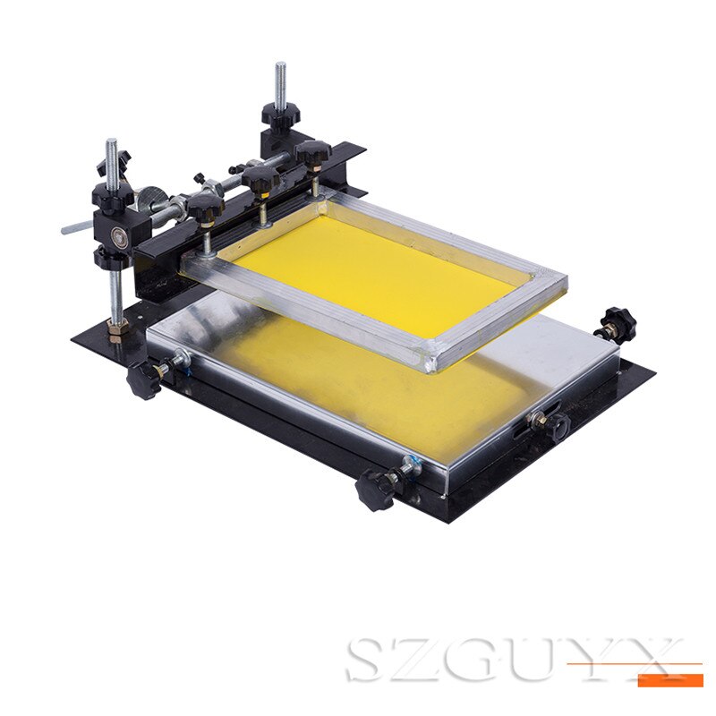 Manual silk screen Taiwan SMT manual stamping station solder paste screen printing machine screen printing machine trumpet
