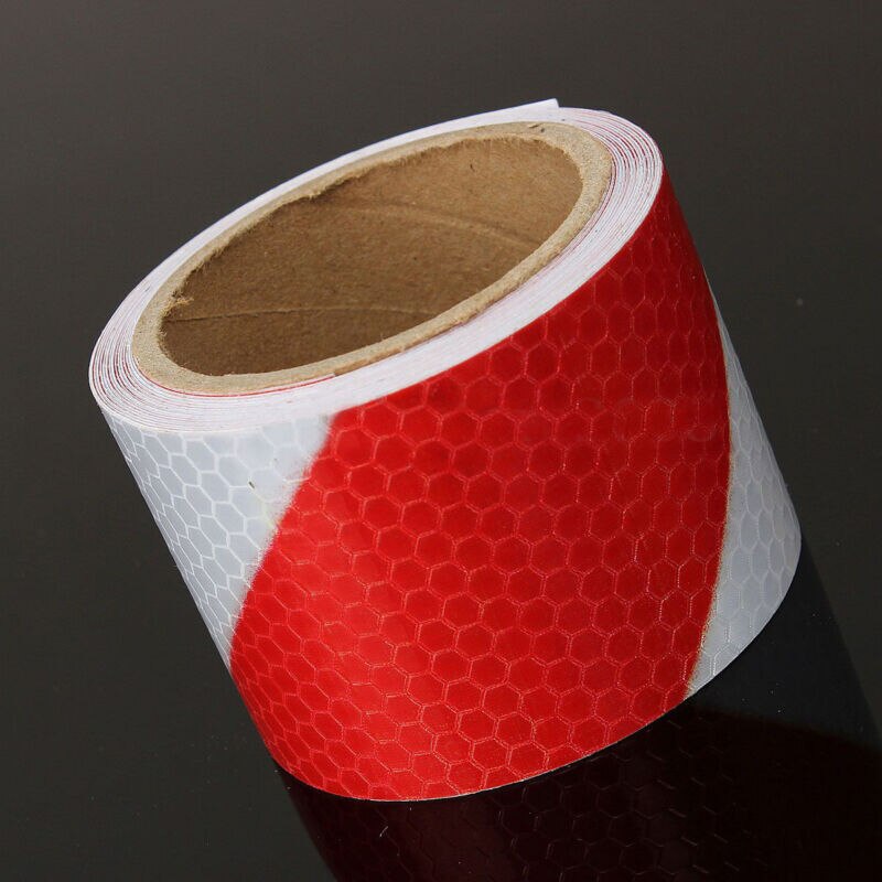 3M x 5cm car warning safety reflective tape film red and white reflective safety warning show off tape film sticker