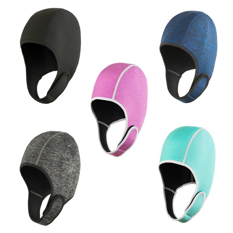 Svømmehatt dykkinghette med skulder snorkleutstyr lue hette halsdeksel svømme våtdrakt 3d vanntett dykkerhodetrekk