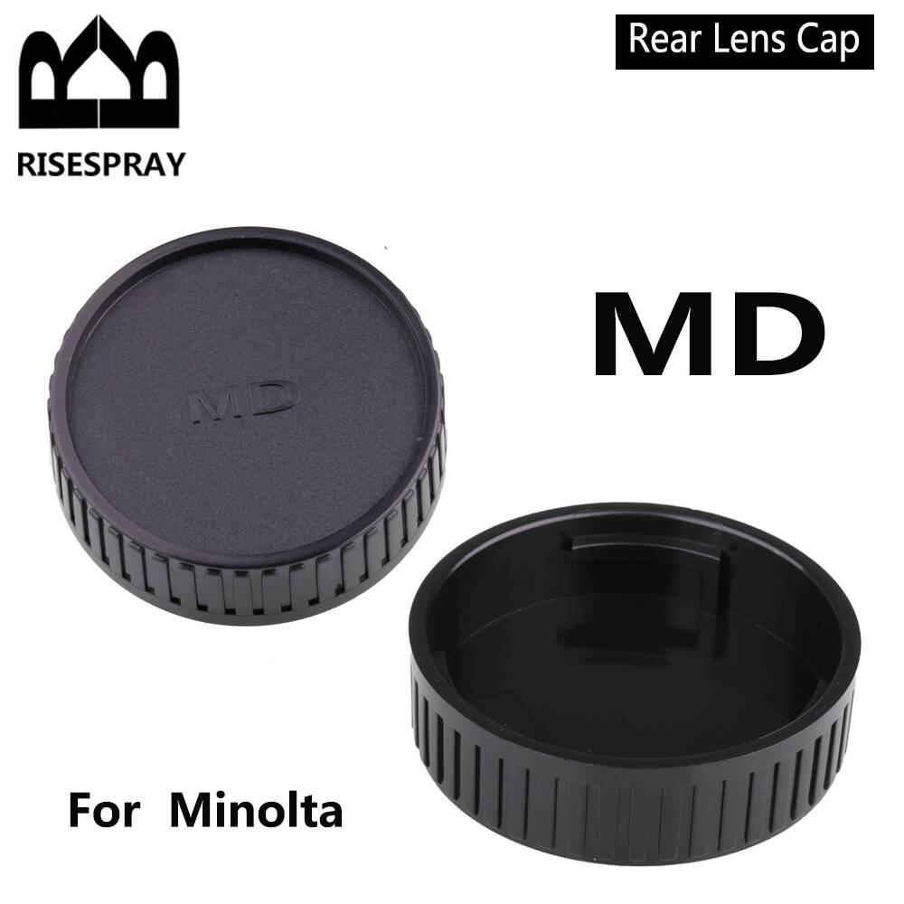 Para cámaras y lentes con montura Minolta MD, tapa de lente trasera o tapa del cuerpo de la cámara o juego de tapas del cuerpo de la tapa de la lente,: Gris claro