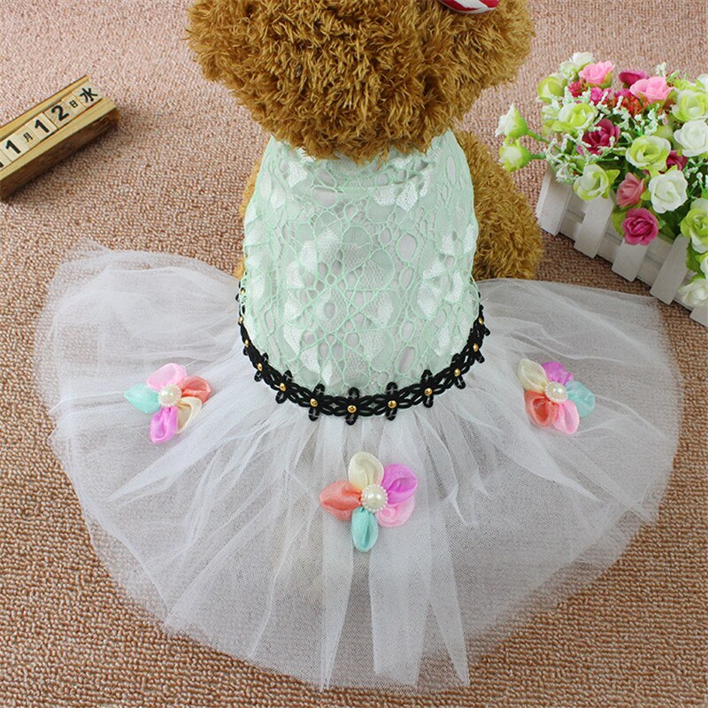 Doux chien robe de mariée jupe été robes pour animaux de compagnie pour petits chiens chiot chat vêtements Chihuahua Shih Tzu vêtements ubranka dla psa