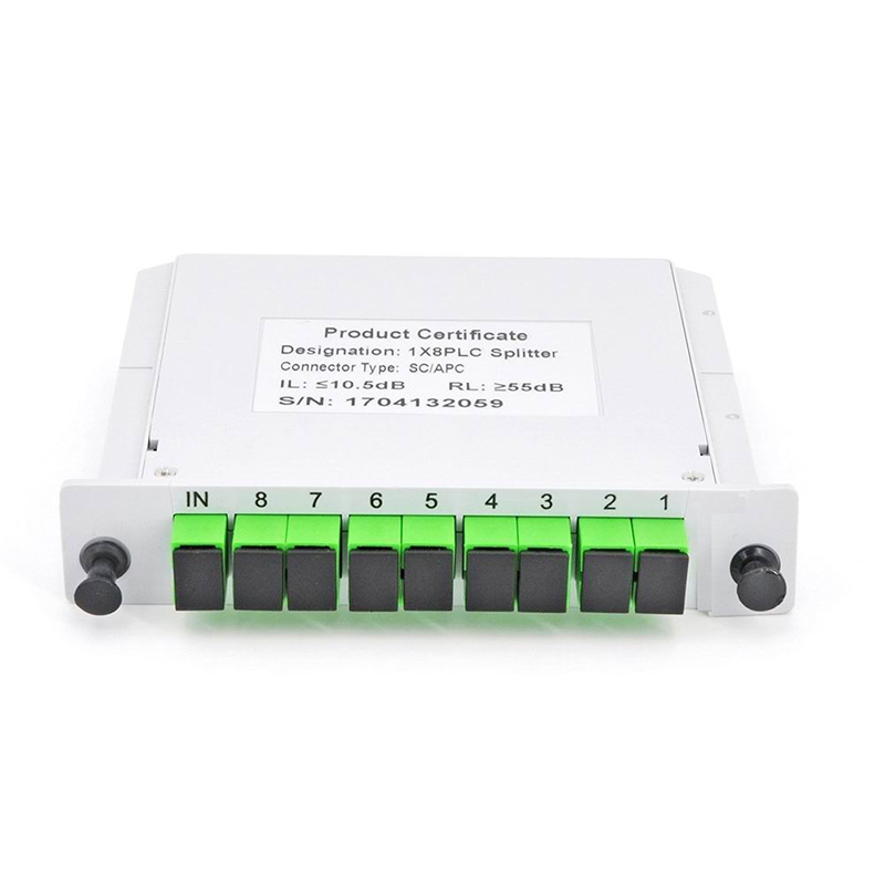 Optical Fiber Splitter FTTH PLC Splitter Box 1-2 1-4 1-8 1-16 SC UPC/APC Cassette Plug-in Type Planar Waveguide Optical: GRAY