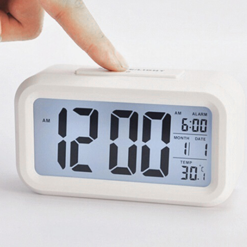 Elektrische Desktop Klok Elektronische Alarm Digitale Grote Led Scherm Klok Datum Tijd Kalender Bureau Horloge Home Decorations