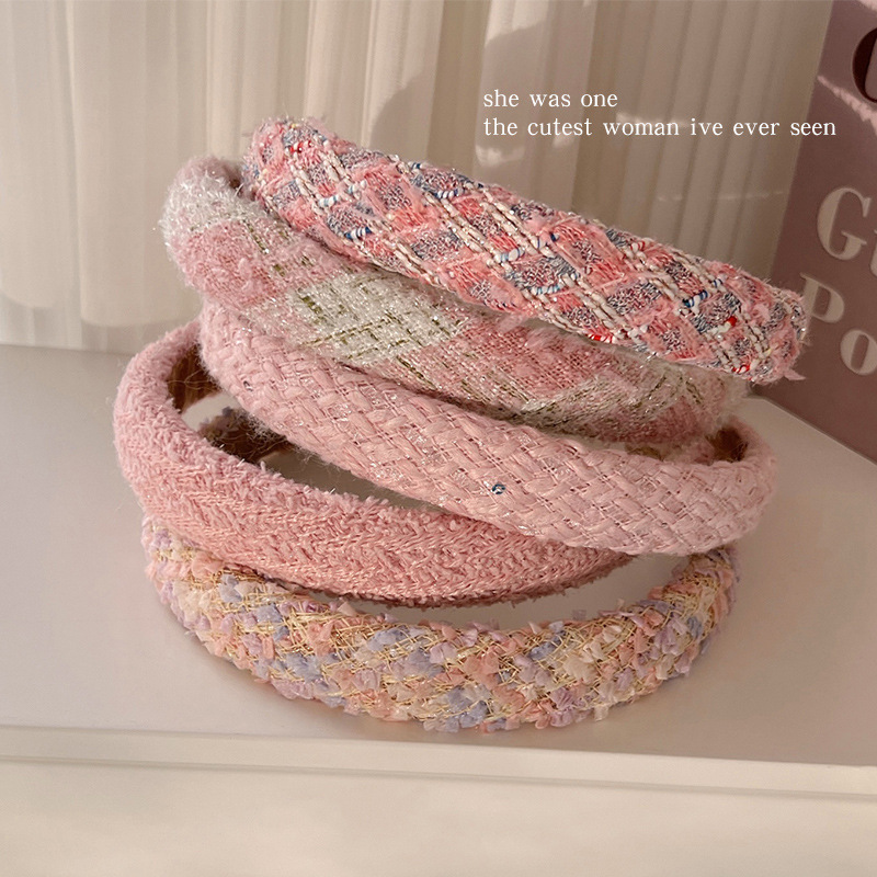 1 Uds. Cilantro rosa a la para mujer, aro para el pelo, banda para el pelo para mujer, nueva diadema, banda para el pelo de maquillaje, tocado, accesorios para el cabello