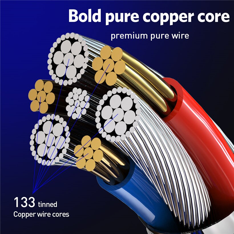 Uslion usb-type c-kabel voor samsung  s9 s8 note 9 xiaomi  mi 8 f1 usb-c snellaadkabel voor huawei mate 20 pro type-c-kabel