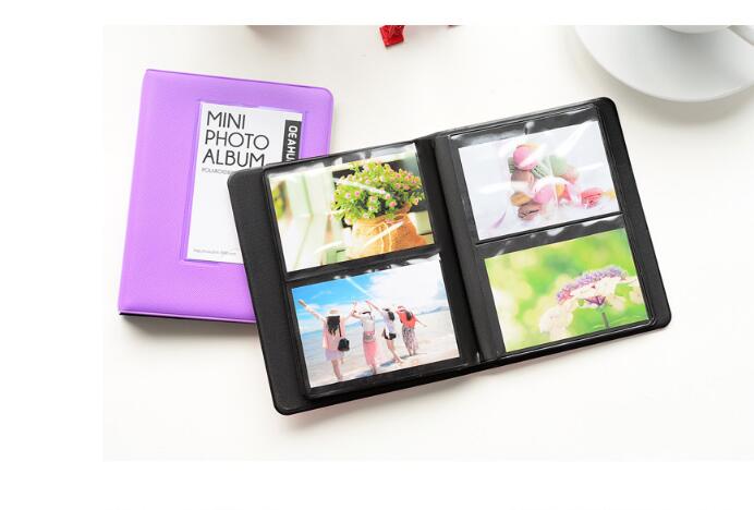Étui Portable pour Mini Album Photo | Stockage d'images intercalaires, bricolage, carte nom, étui Photo instantanée, pour Album Photo: Purple 3inch Style