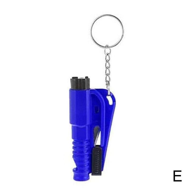 Auto Emergency Mini Veiligheid Hamer Sleutelhanger Auto Raam Ontsnappen Hamer Riem Levensreddende Seat Cutter Breaker Glas Rescue Auto T N2W0: Colorlessa