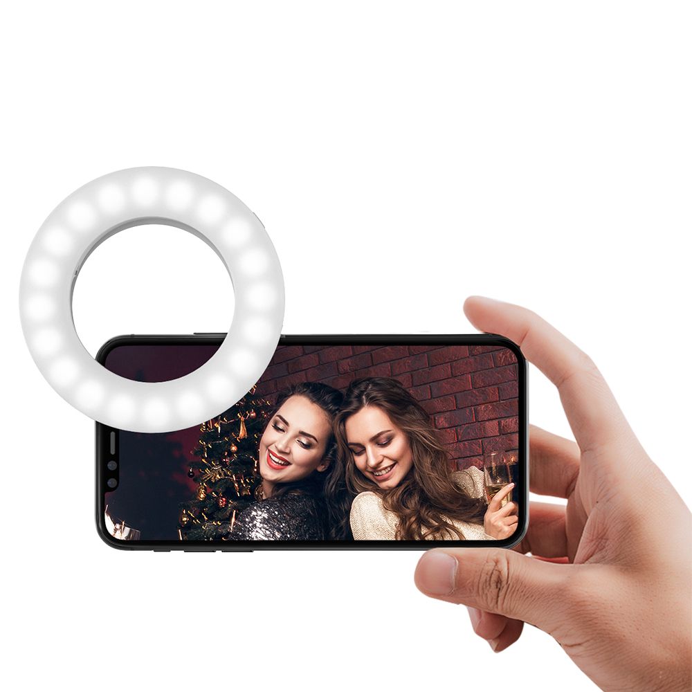 Blitzwolf BW-SL0 Led Selfie Ring Vullen Licht Clip-Op Schoonheid Oplaadbare Licht Voor Mobiele Telefoons Foto Video Led Ring licht