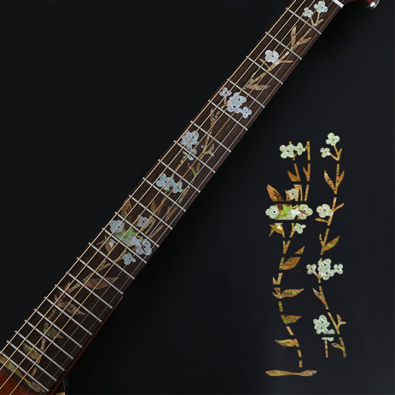 28 Stijlen Cross Inlay Decals Fretboard Sticker Voor Elektrisch Akoestische Gitaar Bas Ultra Dunne Sticker Ukulele Guitarra Accessoires: W