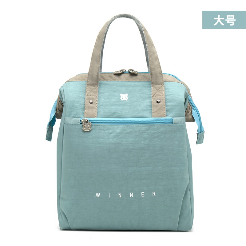 Winner Thermal Insulated Lunch Box Tote Cooler Bag Bento Pouch Lunch Container School Food Storage Bags: L-Light green