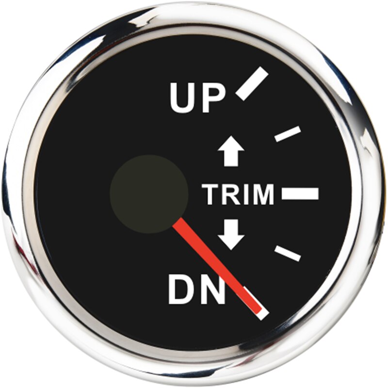 52mm trimmen Messgerät Für Stiefel Außenbordmotor hoch-DN Rechts Seite trimmen Meter 0-190 Ohm Mit verrotten Hintergrundbeleuchtung 12V/24V Edelstahl Lünette