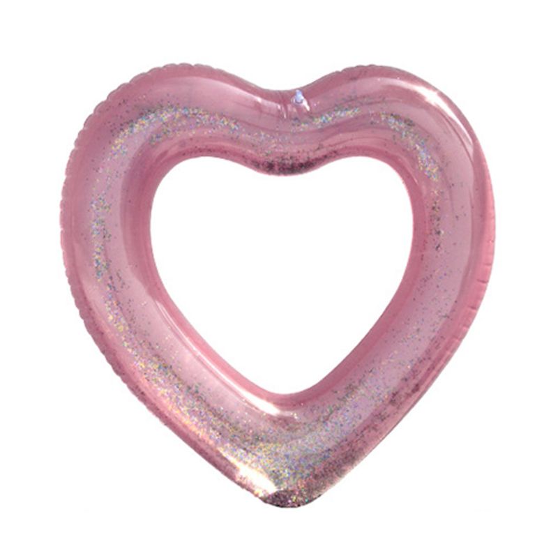 Opblaasbare Sequin Hart Vorm Zwemmen Drijft Zwemmen Ring Zomer Out Zwembad Speelgoed Dikker Zwemmen Buis Voor Volwassenen Float
