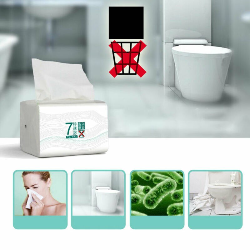 Toilet Paper Bulk Fast dissolving Bath Tissue Bathroom Household 3 Ply 450 Sheet