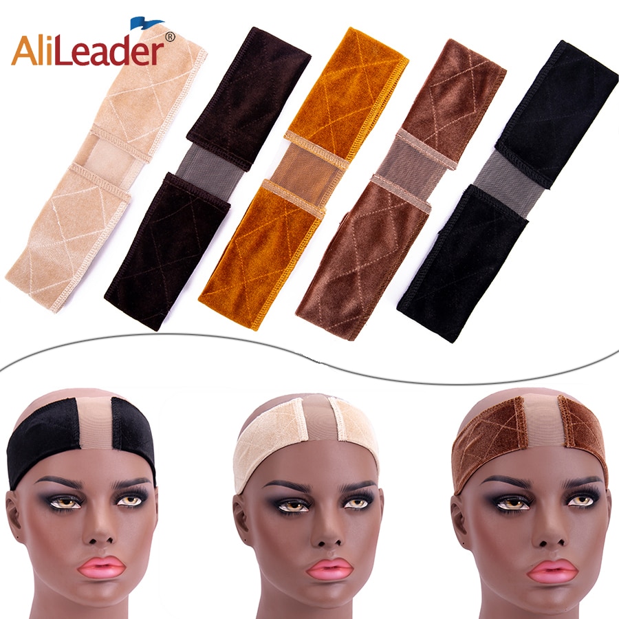 Alileader doux Velcro perruque poignée bande forte Fix bandeau antidérapant perruque poignée pour perruques Profession perruque accessoires Beige Grip