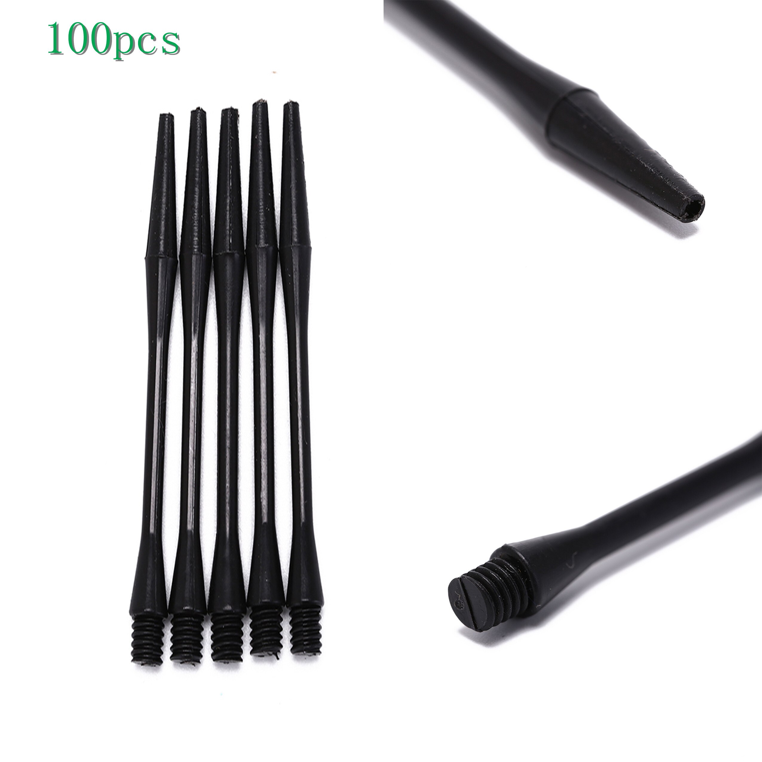 100pcs Nylon Dart Shafts 6mm Screw Thread Plastic Darts Accessories !