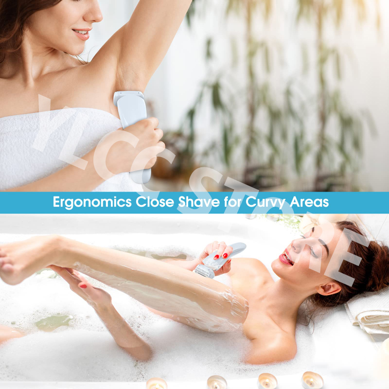 Rasoi elettrici per donna 2 in 1 rifinitore bikini Rasoi viso Depilazione per ascelle Gambe rifinitore corpo donna IPX7 Impermeabile