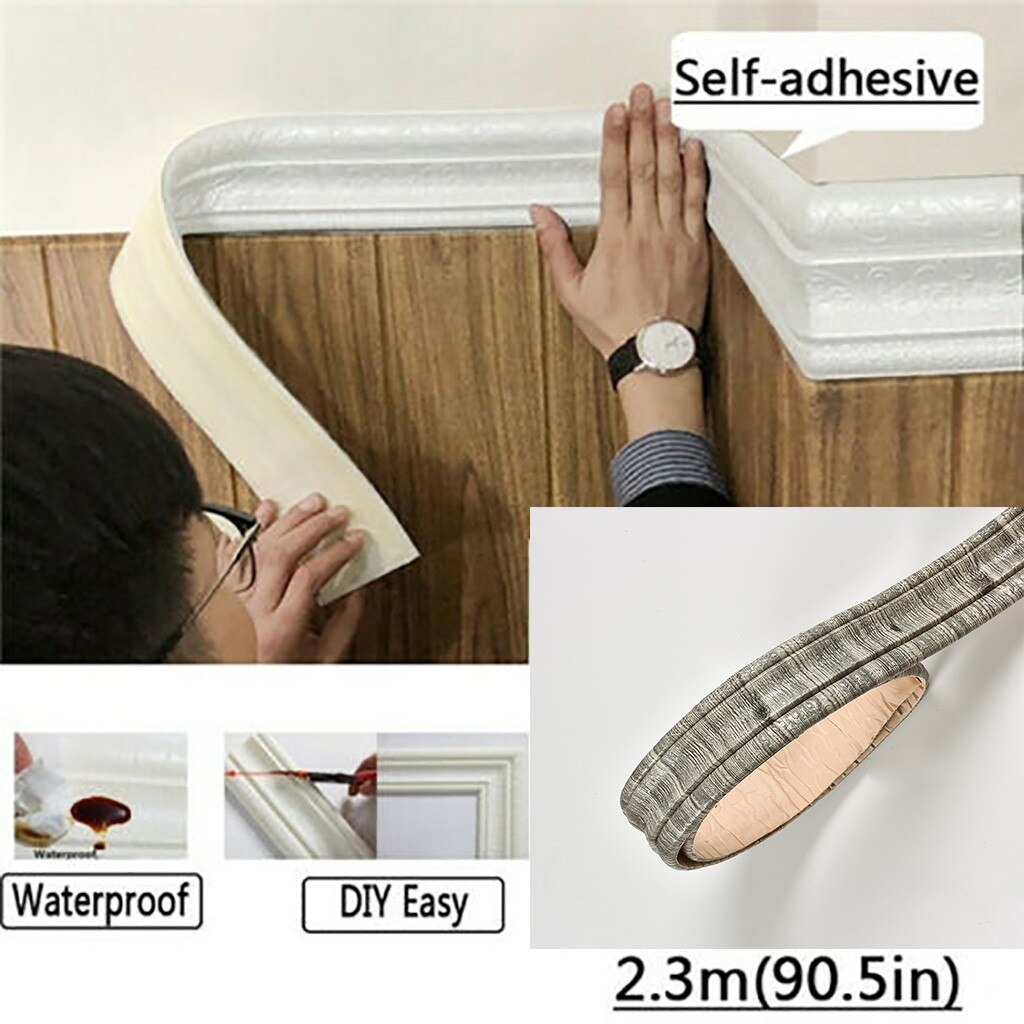Kitchen Window Accessories 3D Selfadhesive Waterproof Pattern Wallpaper Border Wall Decor Removable edge gap Sticker#15