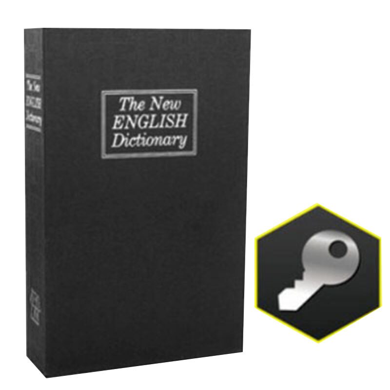 Secret Book Safe Box Simulation Book Storage Box with Lock Bedroom Home Use @M23: Black Key S