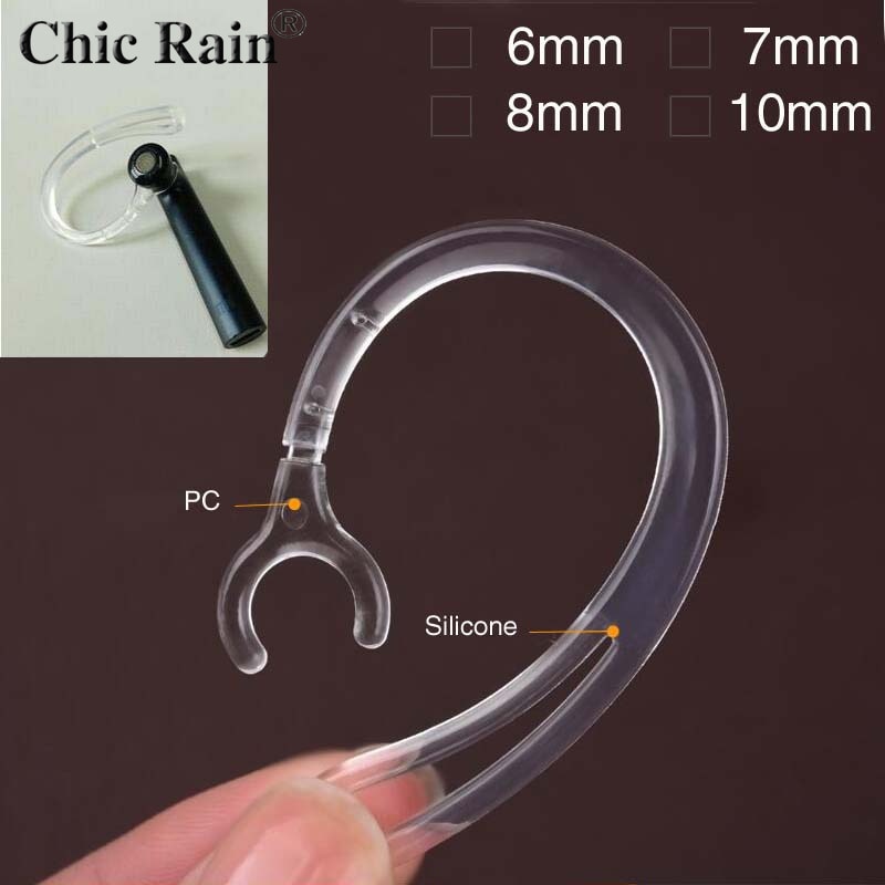 Bluetooth oortelefoon transparante siliconen oorhaak lus clip headset oorhaak vervangende hoofdtelefoon accessoires 6mm 7mm 8mm 10mm