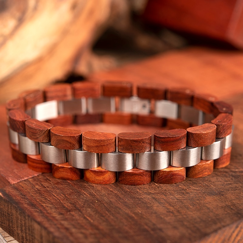 BOBO BIRD Wooden Bracelet Men Women Wood Ladies браслет женский Colorful Pulseras With Box