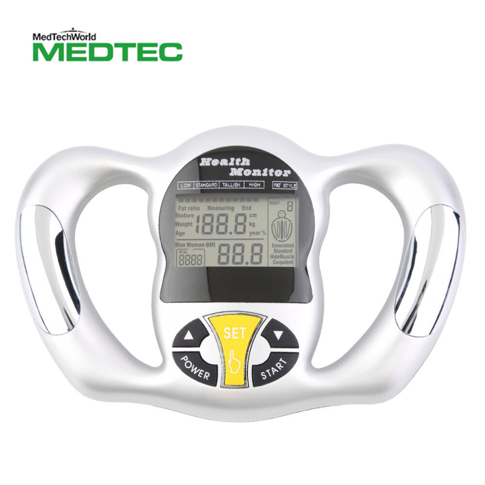 Lichaamsgezondheidsmonitor digitale lcd-vetmeter gewichtsverliestester caloriecalculator fitness slankheidsmeetinstrumenten: Default Title
