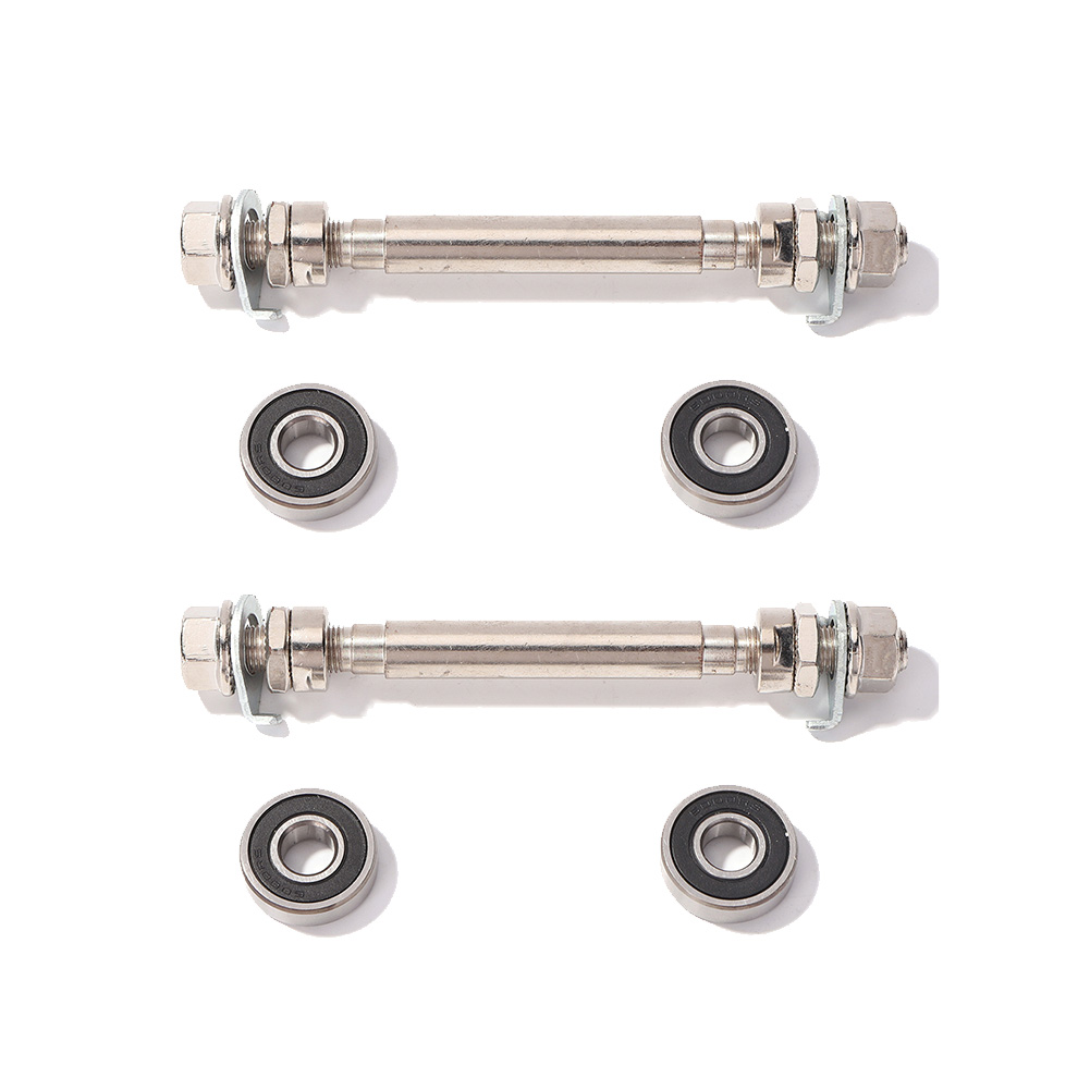 Bike Front Rear Wheel Hub Axle with 2 Bearings Bicycle Spindle Shift Shaft Lever