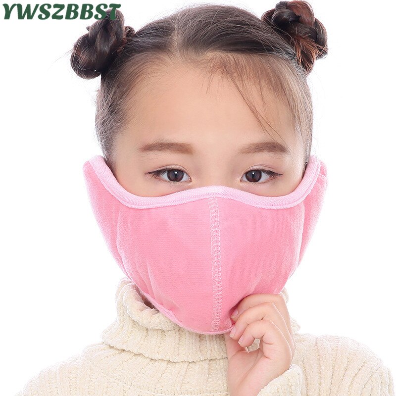Unisex vinterbørne ørebeskyttelsesmaske udendørs drenge piger plus fløjl lydpotte ørebeskyttere åndbar vindtæt tyk børn varm øreprop