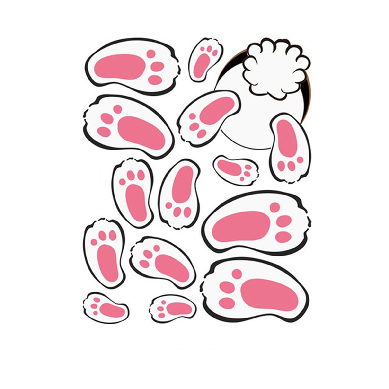 Happy Easter Bunny Egg Electrostatic Sticker Window Glass Refrigerator Sticker Home Decoration Mall Easter Wall Stickers#30: D