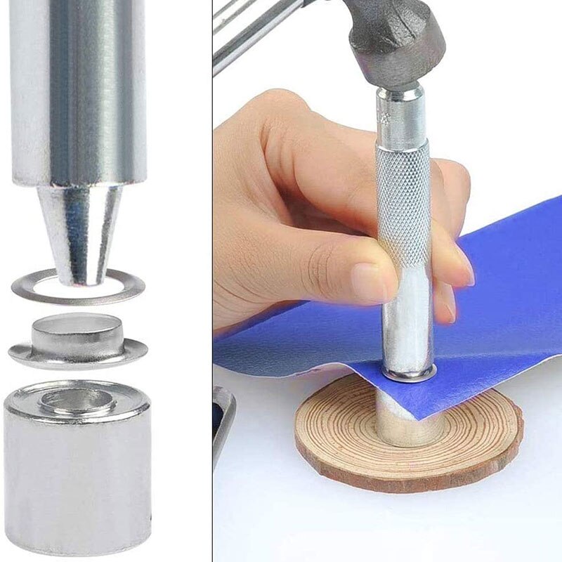 Claral Oogje gat punch tool kit met 50 ogen 6mm 7mm gunmetal afwerking Claral Oogje gat punch tool kit met 50 ogen 6mm 7mm gunmetal afwerking