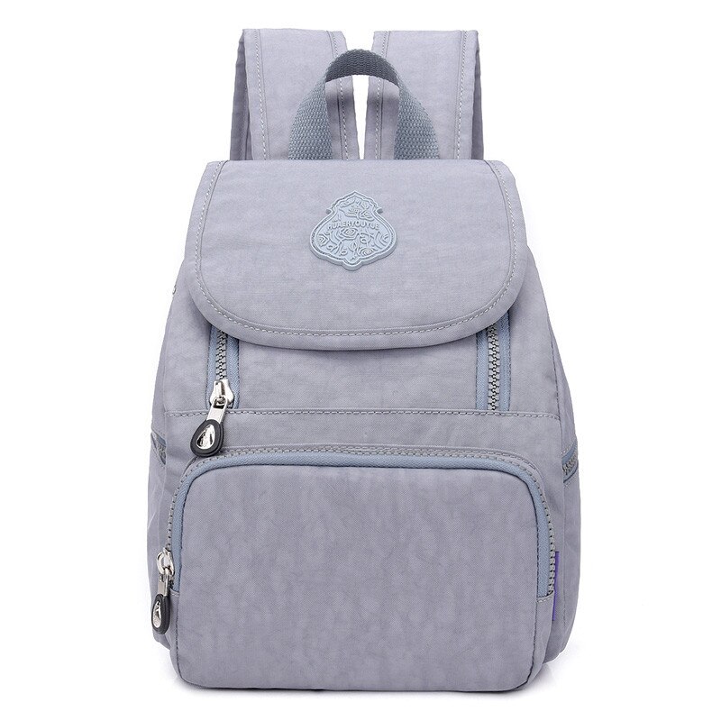 Nylon Rucksack Backpack Female Casual Women's Little School Bags For Teenage Girls Preppy Lady Backpack Feminina Mochila: Stone Gray