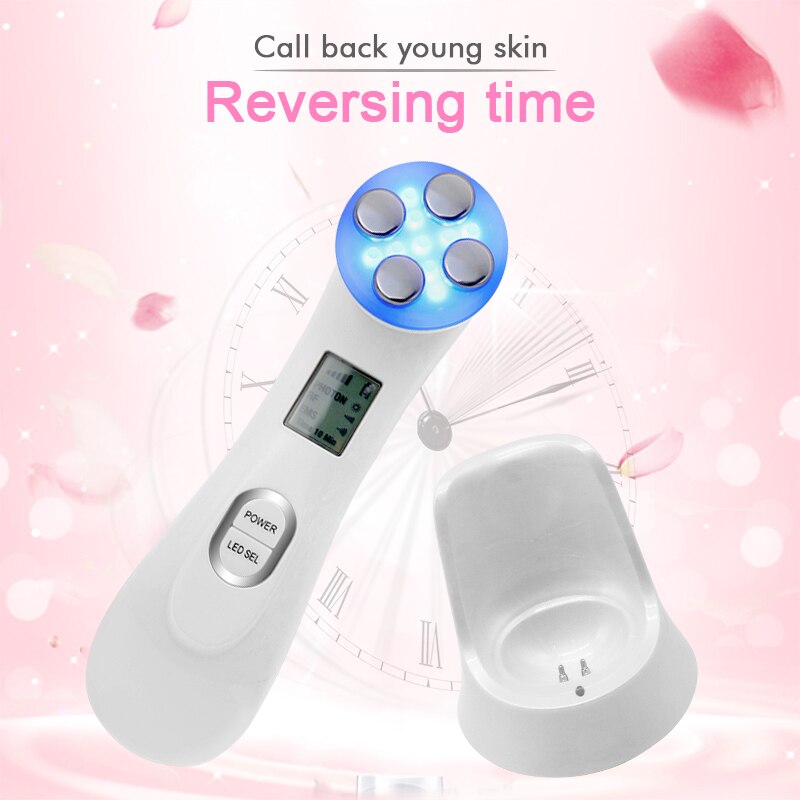 Electroporation Radio Frequency Facial LED Photon Skin Rejuvenation Face Lift Tighten Beauty Machine Face Skin EMS Mesotherapy