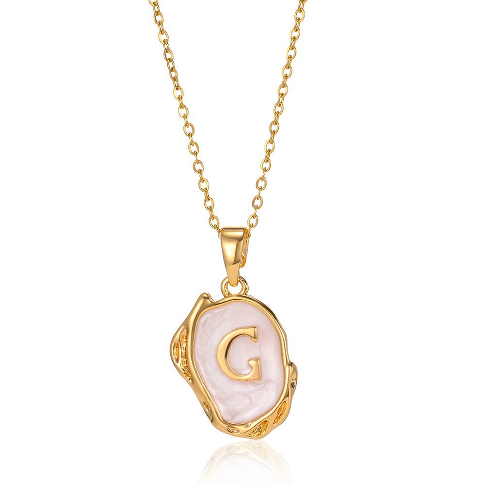 Collar con colgante de acero inoxidable chapado en oro del alfabeto de A-Z para mujer, cadena de serpiente con letra inicial, collares de clavícula, joyería para el cuello: Azul de zinc