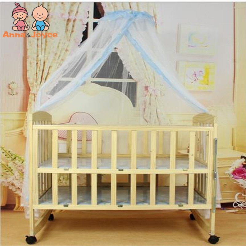 Doublure de lit pour bébé, filet anti-moustiques, dôme, Style palais, pour berceau, TRQ1257