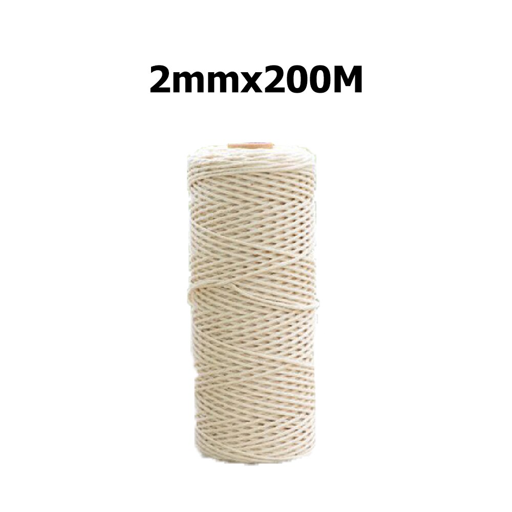 Cotton Cord Macrame Cotton Cord 2mm x 200m for Wall Hanging Dream Catcher For Wall Hangings Plant Hangers Wall Art Homewares: 2mmx200m