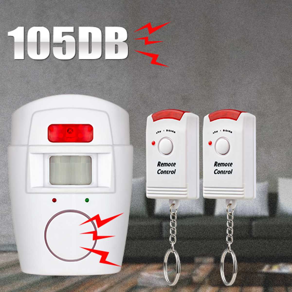 105dB Alarm Monitor Home System IR Infrarot Motion Sensor Alarm Sicherheit Detektor Drahtlose Alarm system + 2 remote controller