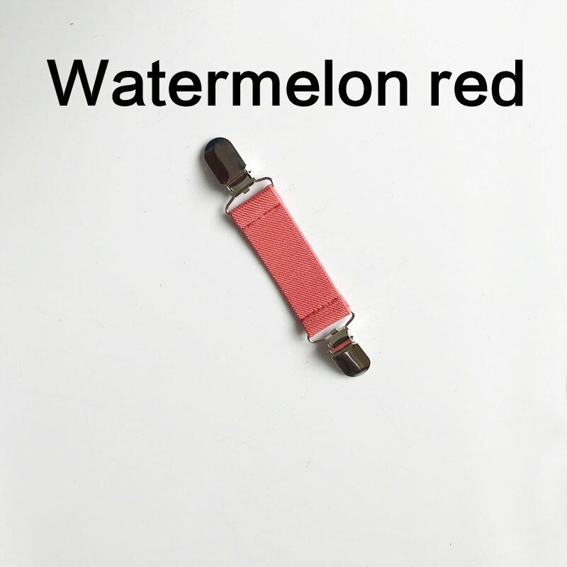 Clip en métal argenté pour robe et pantalon, vêtement, extension de ceinture, accessoire multifonction pour drap de lit fixe, canapé, 1 pièce: Watermelon Red