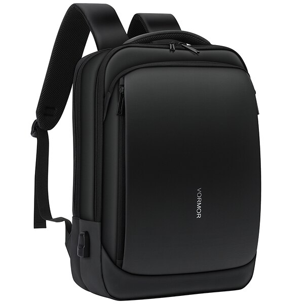 VORMOR-sac à dos pour hommes, 14 15.6 pouces, avec chargeur USB pochette d&#39;ordinateur, étanche, Anti-vol, Mochila Business, sacoche: Black