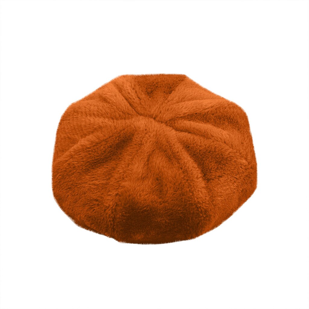 Cappello da donna autunno e inverno secchiello invernale tinta unita berretti carini e caldi ragazze berretti da caccia autunnali cappello da donna: Orange