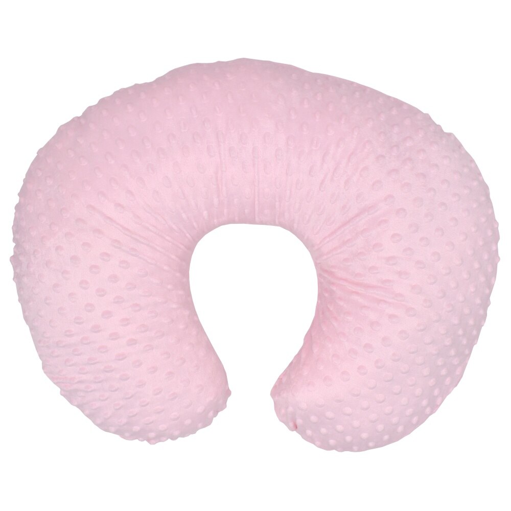 Baby Pillowcase Solid U-Shaped Pillowcase Cushion Covers for Breastfeeding Cushion Coral Velvet Soft: Pink