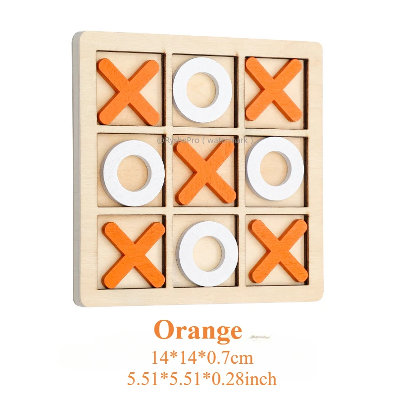 Tick Tac Zehe Holzbrettspiel für klassisches Familienspiel Kinderpuzzle Xo Schachblöcke Spiele Demenzaktivitäzehn für Senioren: Schwarz
