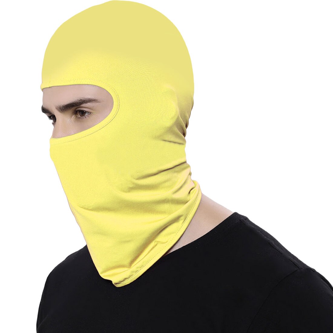 Winter Warm Ski Board Winddicht Cap Sporten Neck Gezichtsmasker Politie Fietsen Bivakmutsen Motorfiets Gezichtsmasker: Yellow